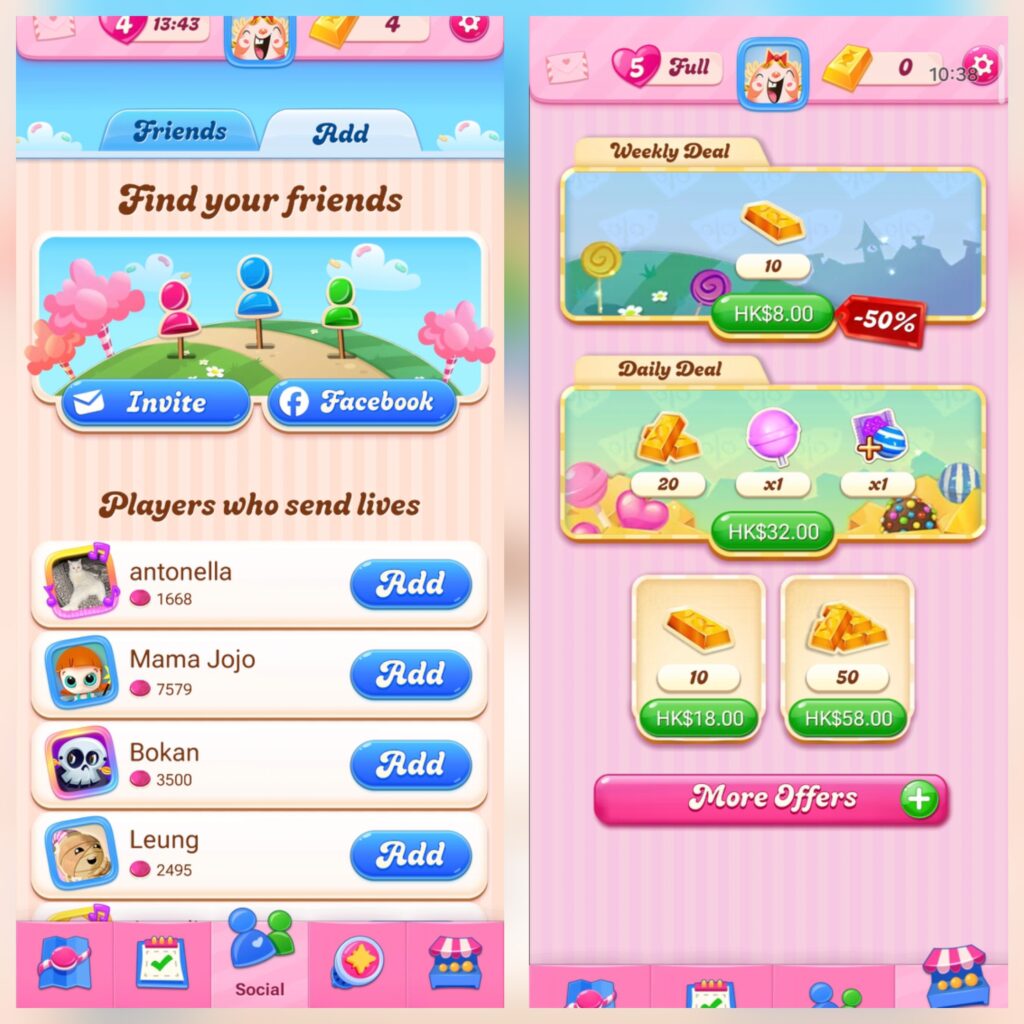 "Daily Deals" and "Weekly Deals" shops