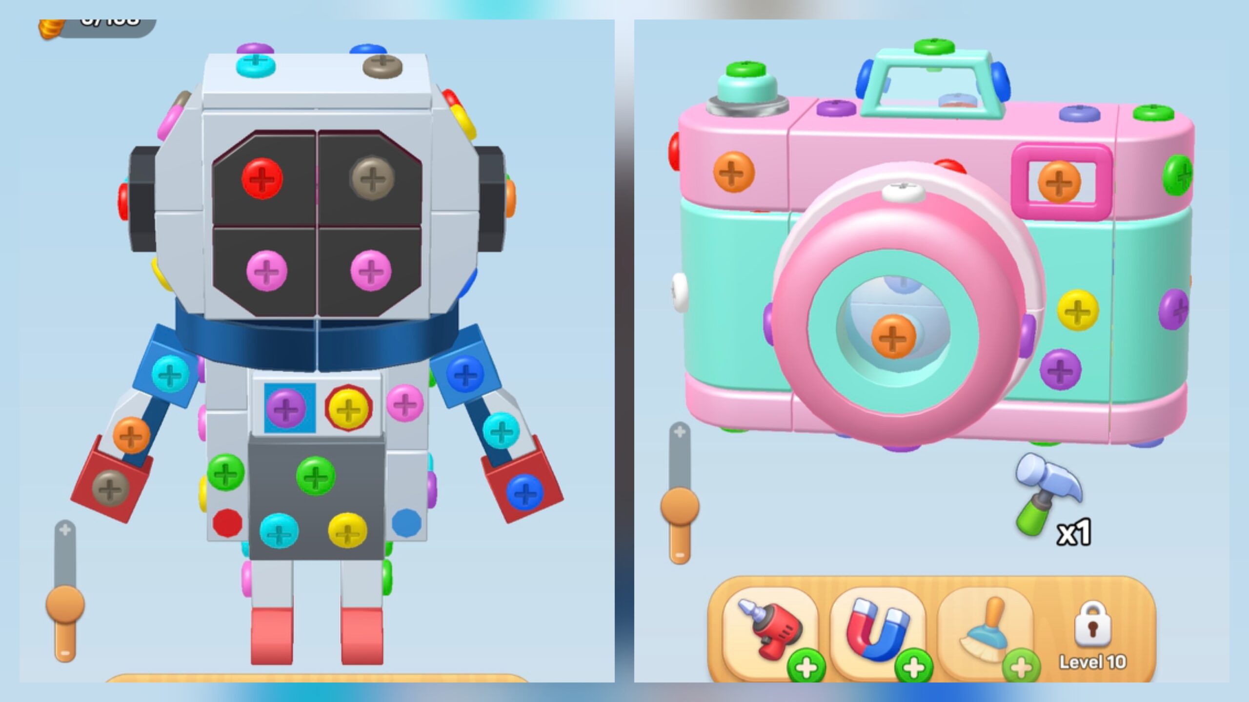 Screwdom 3D gameplay screenshot of level 20